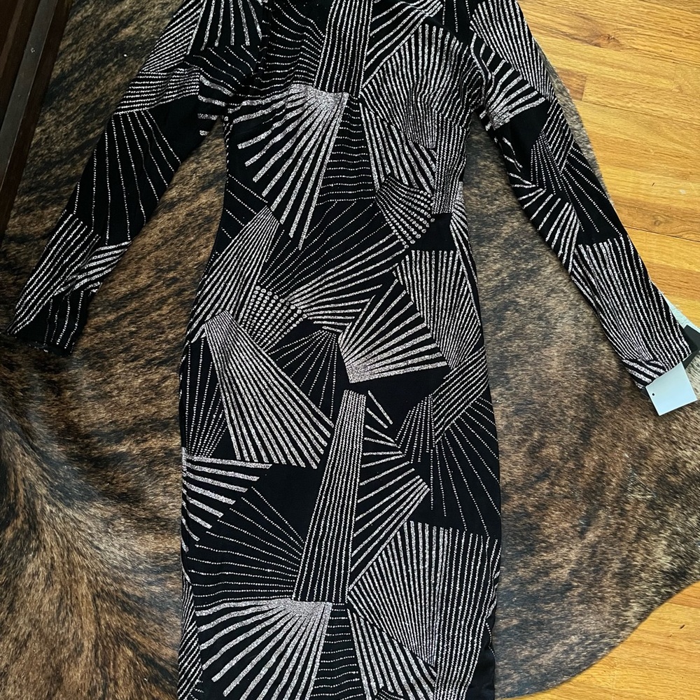 Betsy & Adams Black Holiday Dress 👗 with Copper Sparkles ✨